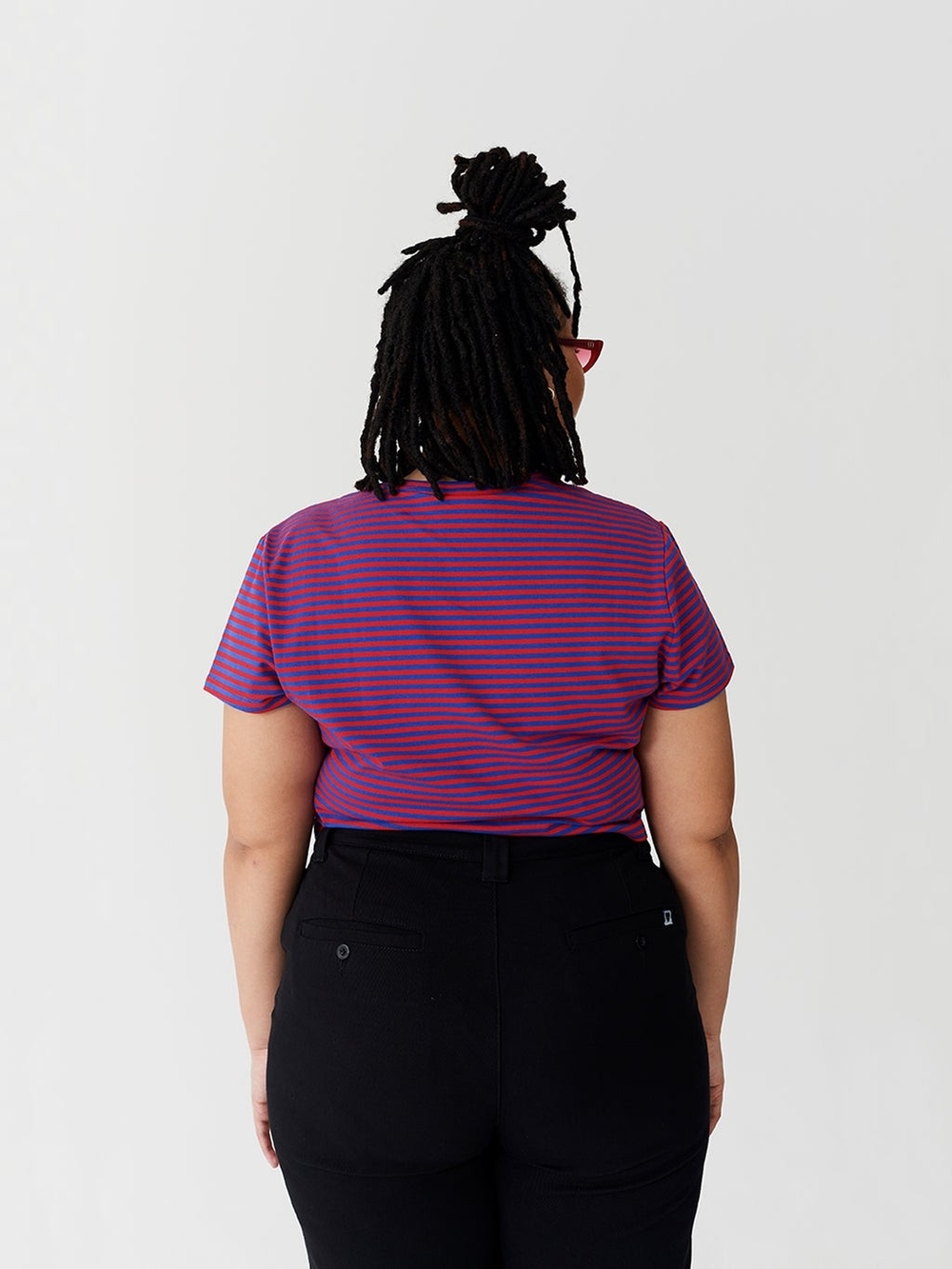 Lazy Oaf Lazy Striped Scoop Neck Cropped Tee - Picture 6 of 10